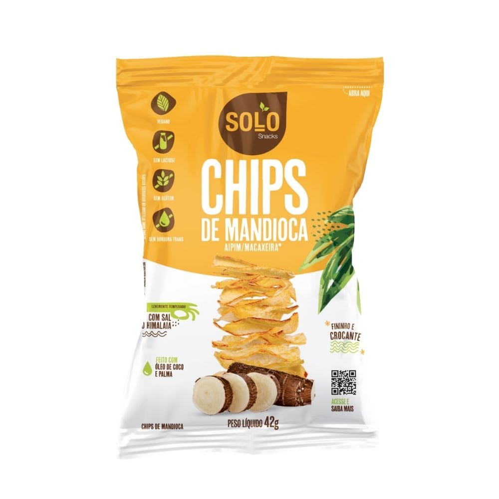 Mandioca Chips Tradicional com Sal - Pacote 40g